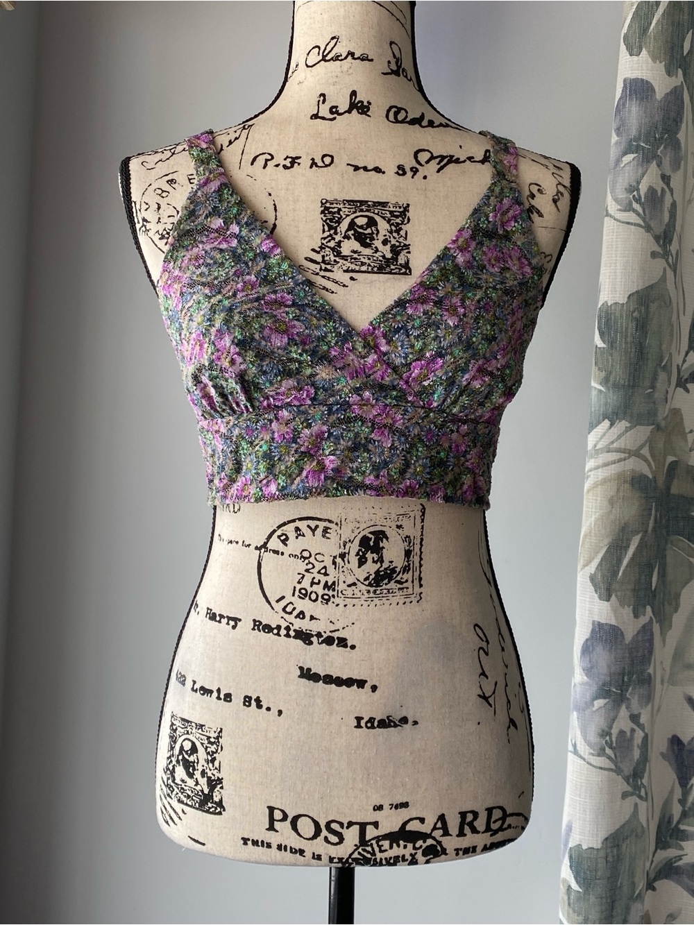 Free people velvet floral festival tank top - sz s
